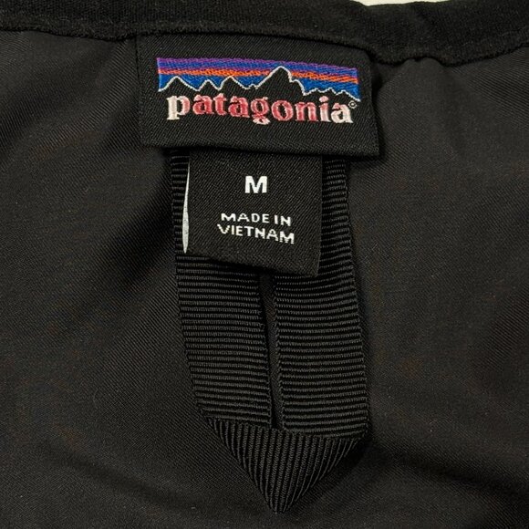 Patagonia‎ Recycled Sherpa Hybrid Jacket Womens Medium Black Fleece Quilted Wool - Picture 9 of 10